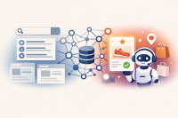 Konec tradičního SEO? Přichází GEO a s ním revoluce, kterou nesmíte zaspat - 2079548 - Koncept GEO optimalizace pro AI vyhledávače zobrazující rozdíl mezi tradičním SEO s výsledky vyhledávání a AI, která vybírá a doporučuje relevantní produkty pomocí strukturovaných dat